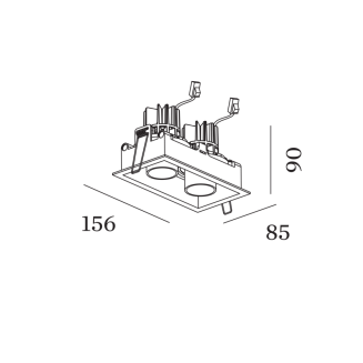 Lampa wpuszczana Wever&Ducre SNEAK trim 2.0 - 2