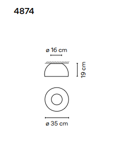 Lampa sufitowa led Vibia DUO 4874/4878 - 4