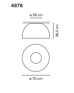 Lampa sufitowa led Vibia DUO 4874/4878 - 5