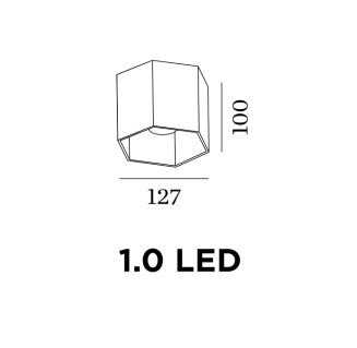 Lampa sufitowa Wever & Ducre HEXO 1.0 natynkowa - 5