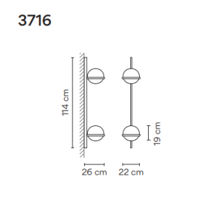 Kinkiet led Vibia PALMA 3716 wall - 4