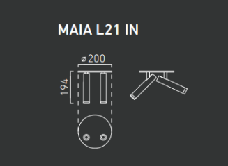 Lampa sufitowa CHORS Maia L21 IN wpuszczana - 2