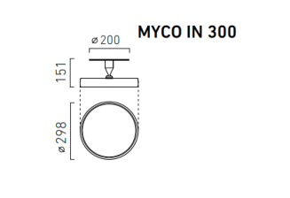 Lampa sufitowa Chors Myco IN 300 wpuszczana - 2