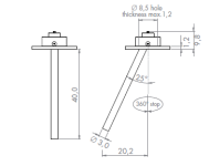 Oty Light POP P04B Magic 400 Ø 3,0 recessed IP40 - 3