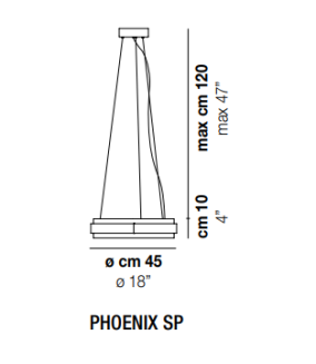 Lampa wiszaca Vistosi PHOENIX SP - 4