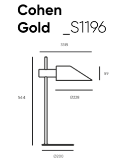 Lampa biurkowa Aromas COHEN GOLD_S1196 - 2