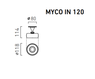 Lampa sufitowa Chors Myco IN 120 wpuszczana - 2