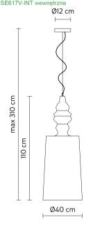 Lampa wisząca  Karman ALIBABIG SE617V - 5
