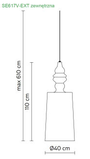 Lampa wisząca  Karman ALIBABIG SE617V - 6
