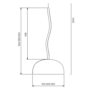 Lampa wisząca Zero Lighting CURVE metal suspension - 3