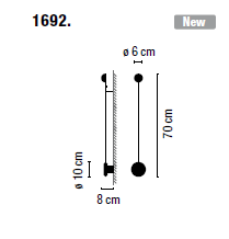 Kinkiet led Vibia PIN 1692 - 3