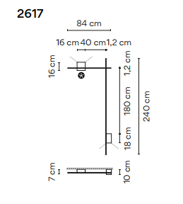 Kinkiet led Vibia Structural 2617 wall - 3