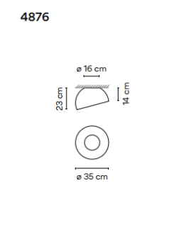 Lampa sufitowa led Vibia DUO 4876/4880 - 3