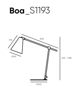 Lampa biurkowa Aromas BOA_S1193 - 3