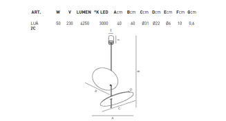 Lampa sufitowa ICONE LUA 2C - 2