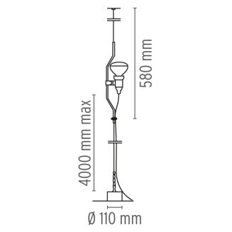 Lampa wisząca / podłogowa Flos Parentesi   F54000 - 2