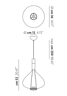 Lampa wisząca Lodes SKY-FALL 2700K - 2
