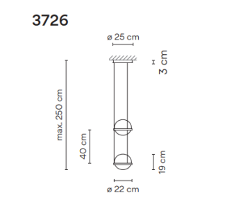 Lampa wisząca Vibia PALMA 3726 - 4