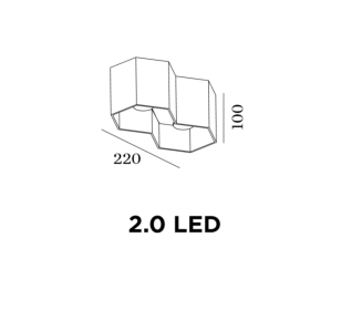 Lampa sufitowa Wever & Ducre HEXO 2.0 - 2