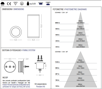 Lampa sufitowa PURALUCE - DOWN 65 ceiling - 2