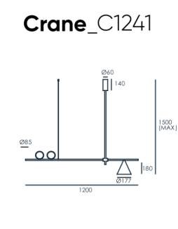 Lampa wisząca  Aromas CRANE_C1241 - 3