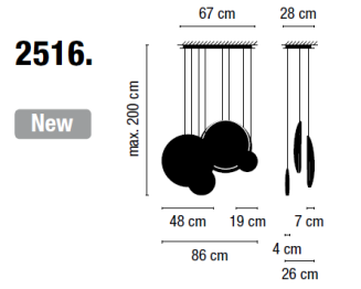 Lampa wisząca VIBIA COSMOS 2516 - 2