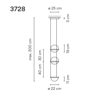 Lampa wisząca Vibia PALMA 3728 - 2
