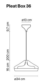 Lampa wisząca Marset Pleat Box 36 cm - 7