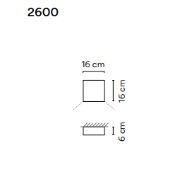 Kinkiet led Vibia Structural 2600 wall - 3