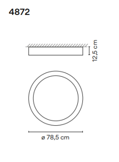 Lampa sufitowa led Vibia DUO ceiling - 5