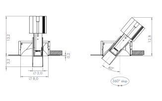 Lampa sufitowa Oty Light POP P04 Ø 8,0 recessed IP40 - 2