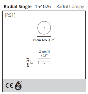Lodes rozeta montażowa pojedyncza R03L01 1000
