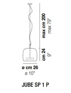 Lampa wisząca Vistosi JUBE SP 1 P - 5