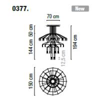 VIBIA WIREFLOW Chandelier 0377 - 2