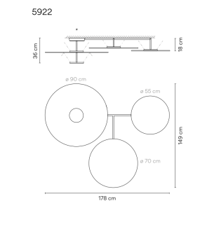 Lampa sufitowa Vibia FLAT 5905/5922 - 3