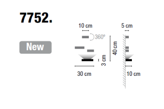 Kinkiet led VIBIA SET 7752 - 5