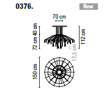 Lampa wisząca VIBIA WIREFLOW 0376 - 3