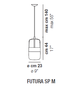 Lampa wisząca Vistosi FUTURA SP M - 3