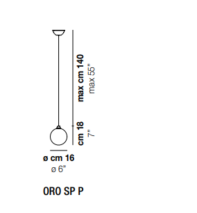 Lampa wisząca Vistosi ORO SP P - 4