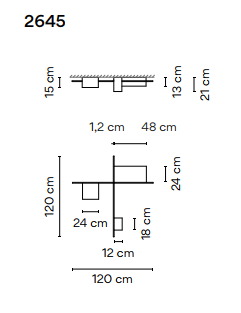 Lampa sufitowa led Vibia Structural 2645 - 3