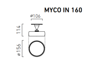Lampa sufitowa Chors MYCO IN 160 wpuszczana - 2
