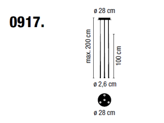 Lampa wisząca VIBIA SLIM 0917 - 4