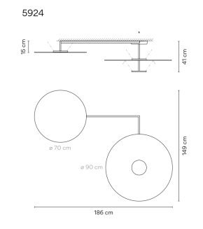 Lampa sufitowa led Vibia FLAT 5910/5924 - 3