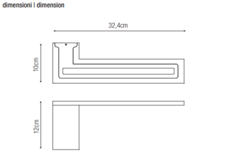 Kinkiet led PURALUCE - GEMINI RIGHT ARM - 2