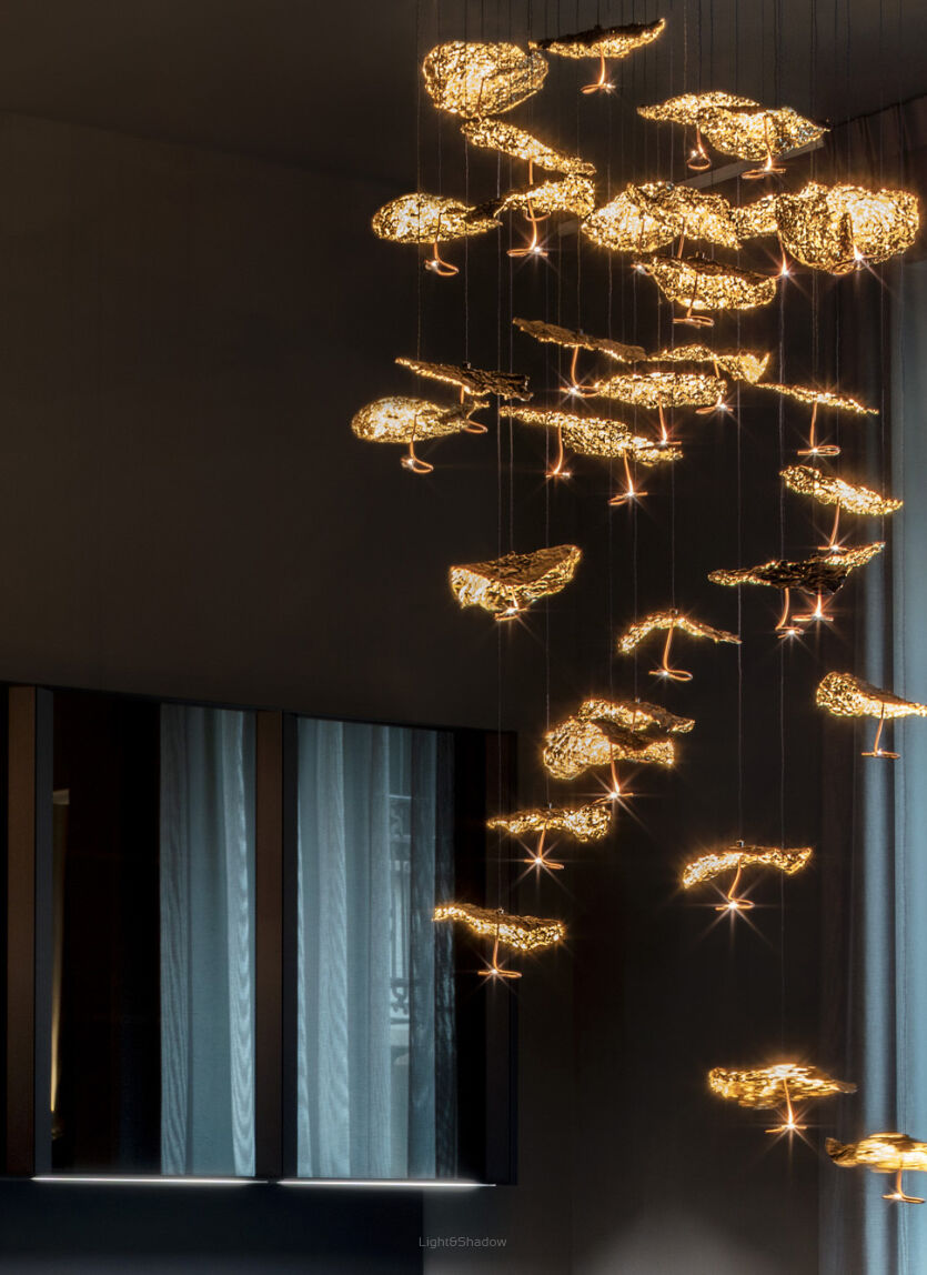 Catellani & Smith LUCI D'ORO - GOLD MOON Chandelier wisząca