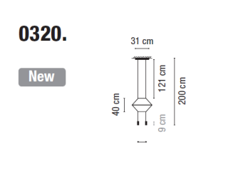 Lampa wisząca led VIBIA WIREFLOW 0320 - 4