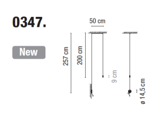 Lampa wisząca VIBIA WIREFLOW 0347/0348 - 3