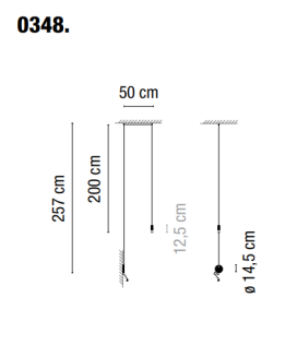 Lampa wisząca VIBIA WIREFLOW 0347/0348 - 5
