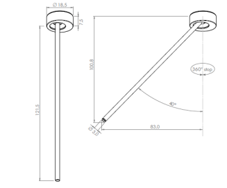 Lampa sufitowa Oty Light POP P04K Magic 1200 Ø 3,0 ceiling IP40 - 2