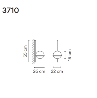 Kinkiet led Vibia PALMA 3710 wall - 2